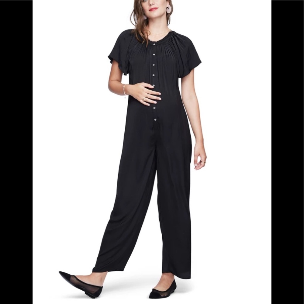 Hatch Regina Jumpsuit Black